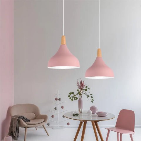 lampe suspendue rose