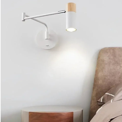 liseuse-murale bois et blanc