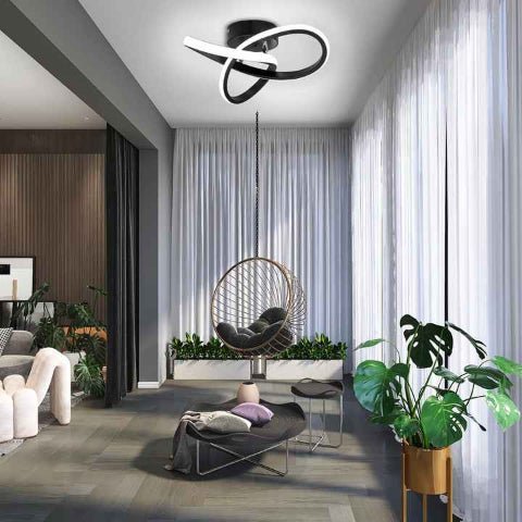 plafonnier a led nova blanc salon