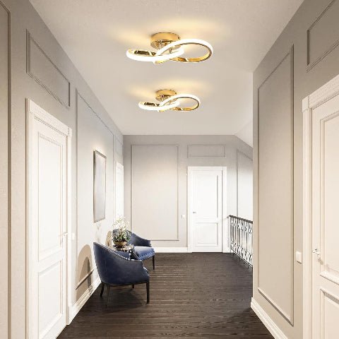 plafonnier a led nova doré vestibule