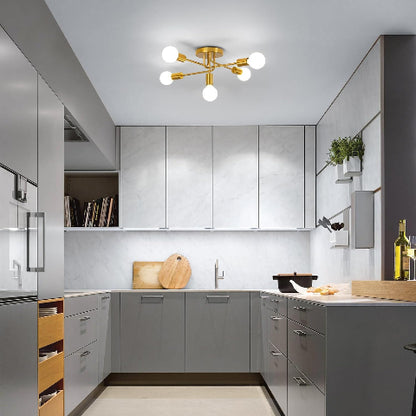 plafonnier cuisine doré