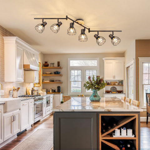 plafonnier cuisine installation asymétrique