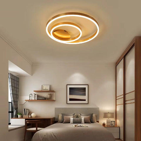 plafonnier design anneaux imbriques
