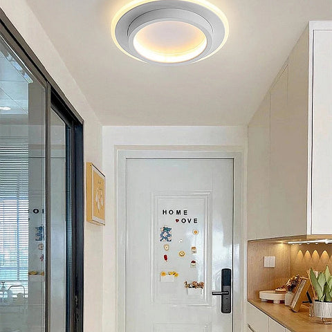 plafonnier design rond blanc