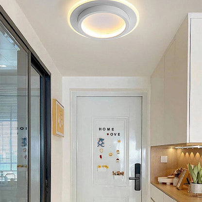 plafonnier design rond blanc