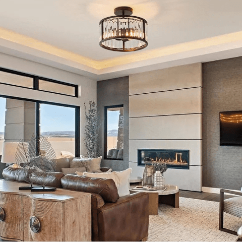 plafonnier en verre vintage