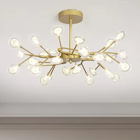 plafonnier fleur 28 lumieres opalescence