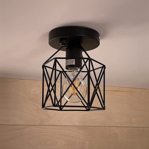 plafonnier industriel noir