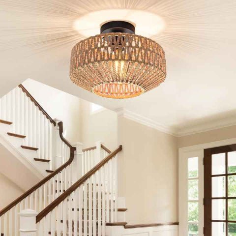 Plafonnier Rotin | Panier