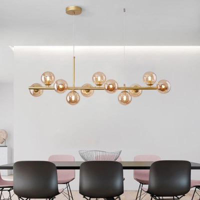 suspension en verre finition cognac