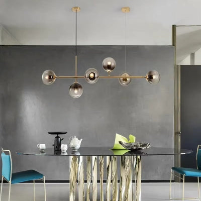 suspension en verre finition smoky