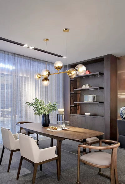 suspension en verre living roo