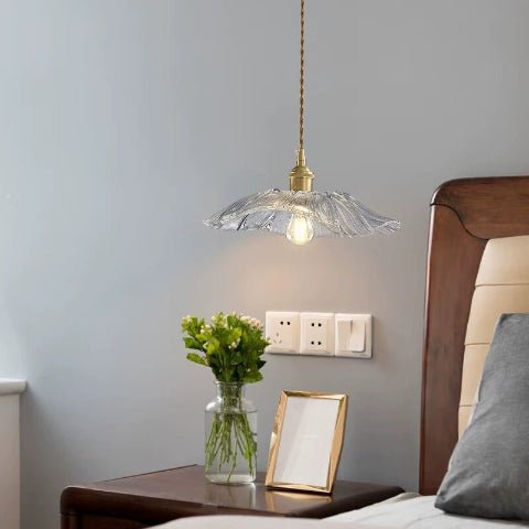 suspension fleur floral blanc- lampe de chevet