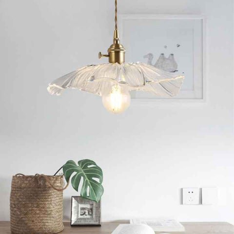 suspension fleur floral blanc luminaire