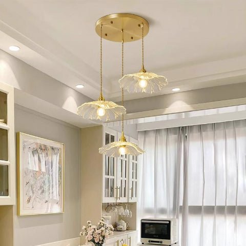 suspension fleur floral blanc trio