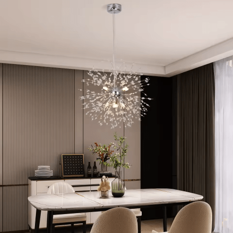 suspension fleur pissenlit argent taille S