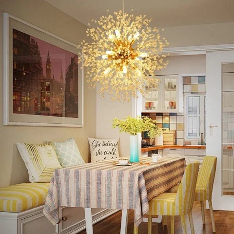 suspension fleur pissenlit doré ccuisine