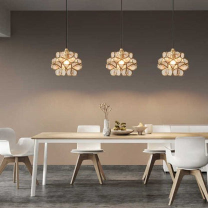 suspension fleur spring creme decoration salle a manger