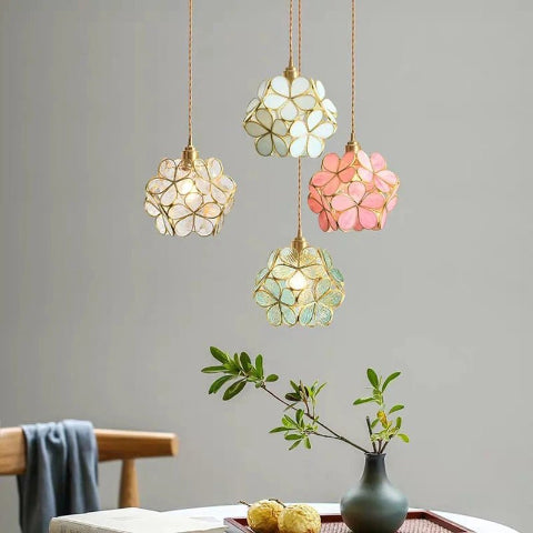 suspension fleur spring rose-orange