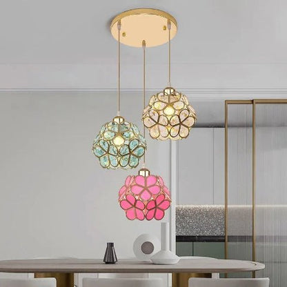 SUSPENSION FLEUR| Spring Vert - Lumière de Léora
