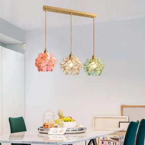 SUSPENSION FLEUR| Spring Vert - Lumière de Léora