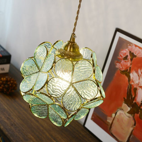 suspension fleur spring vert