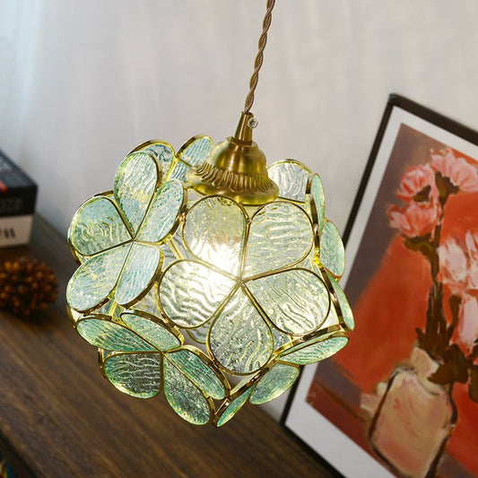 SUSPENSION FLEUR| Spring Vert - Lumière de Léora