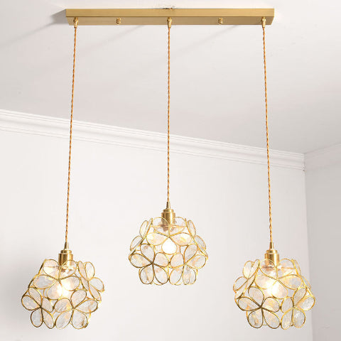 suspension fleur creme base lineaire
