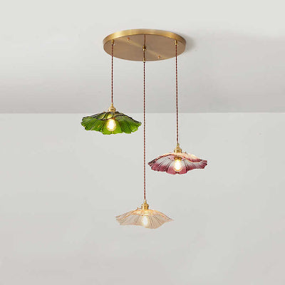 suspension fleur trio base ronde