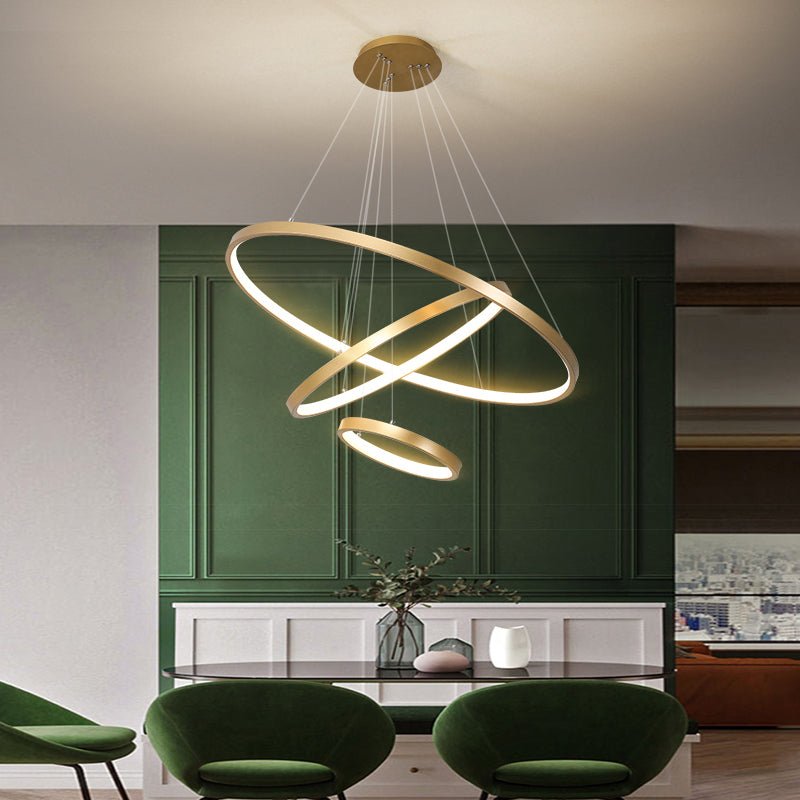 SUSPENSION LED | Entonnoir Or - Lumière de Léora