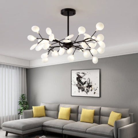 suspension luminaire design noir salon