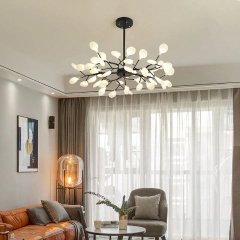 suspension luminaire design noir table