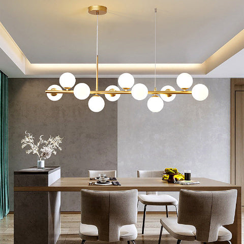 suspension luminaire en verre milky table