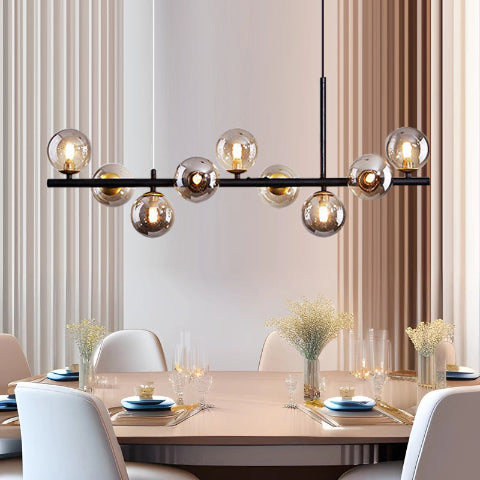 suspension luminaire en verre smoky salle a manger