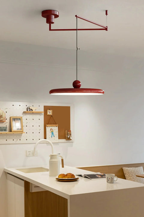 suspension luminaire rouge profond 40cm
