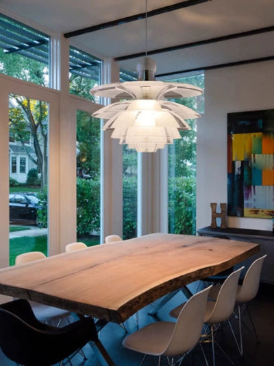 suspension luminaire sur une table salle a manger