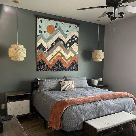 suspension rotin chambre