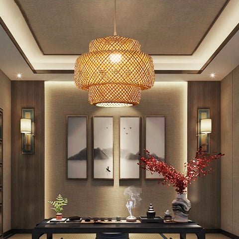 suspension rotin decoration zen