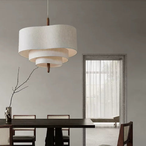 suspension tissu style japandi