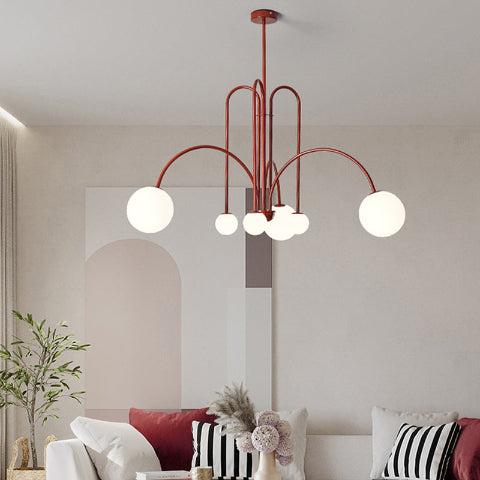 suspension luminaire design arche rouge