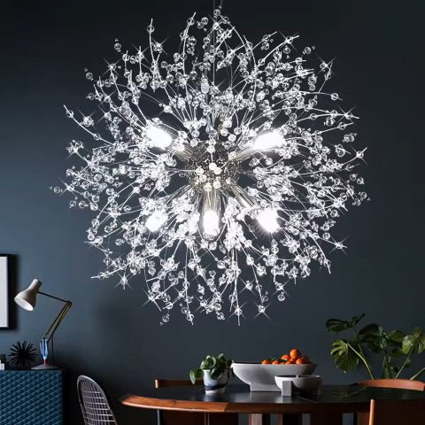 supension fleur pissenlit argent taille XL